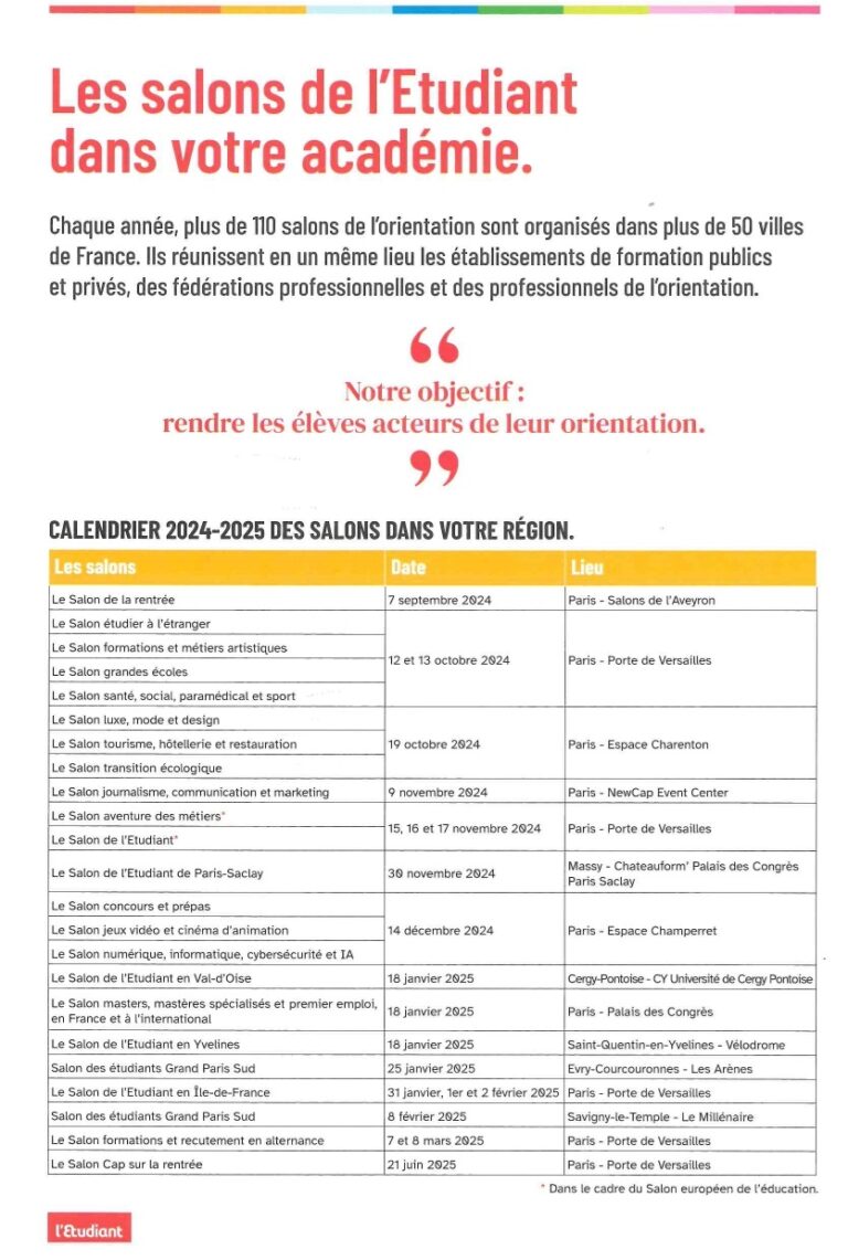 Salon de l’étudiant 2024-2025